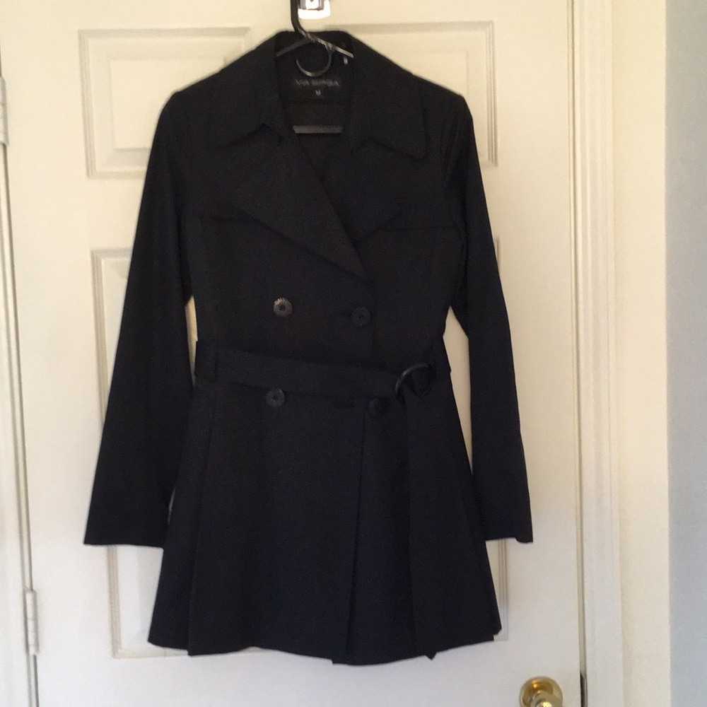 Via Spiga Black Trench Coat